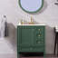 Modern Bathroom Storage Cabinet, 30" Vanity With Ceramic Sink And 3 Drawers, Solid Wood Frame