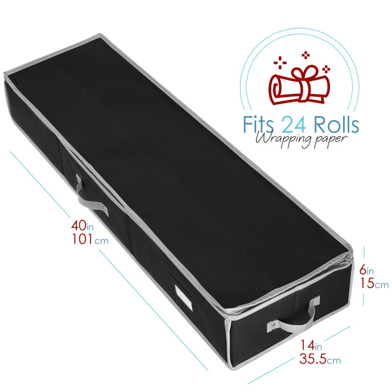 Rangement pour papier cadeau de Noël, Noir