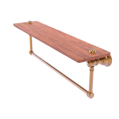 Freyja Ironwood Bracket Shelf with Towel Bar