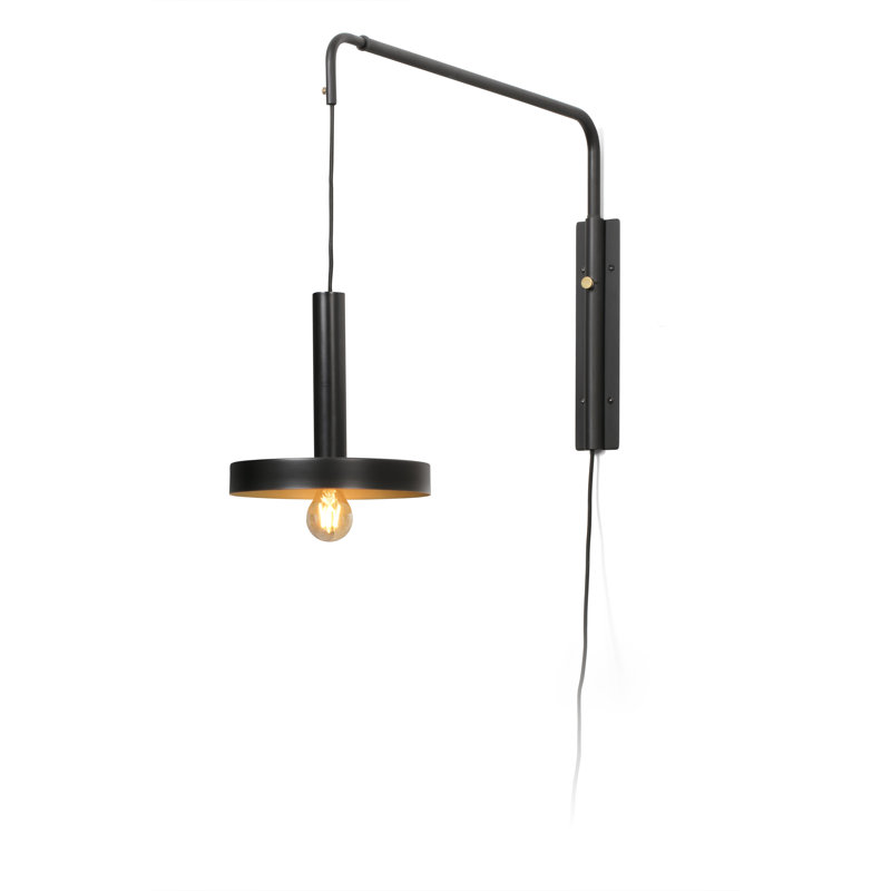 Mingus Swing Arm Sconce, Black