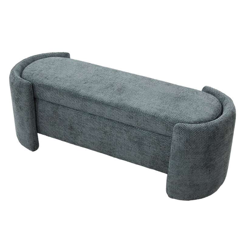 Caillier Linen Upholstered Storage Bench