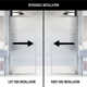Meridian 34" W x 74" H Fixed Framed Shower Screen with 3/8" Glass