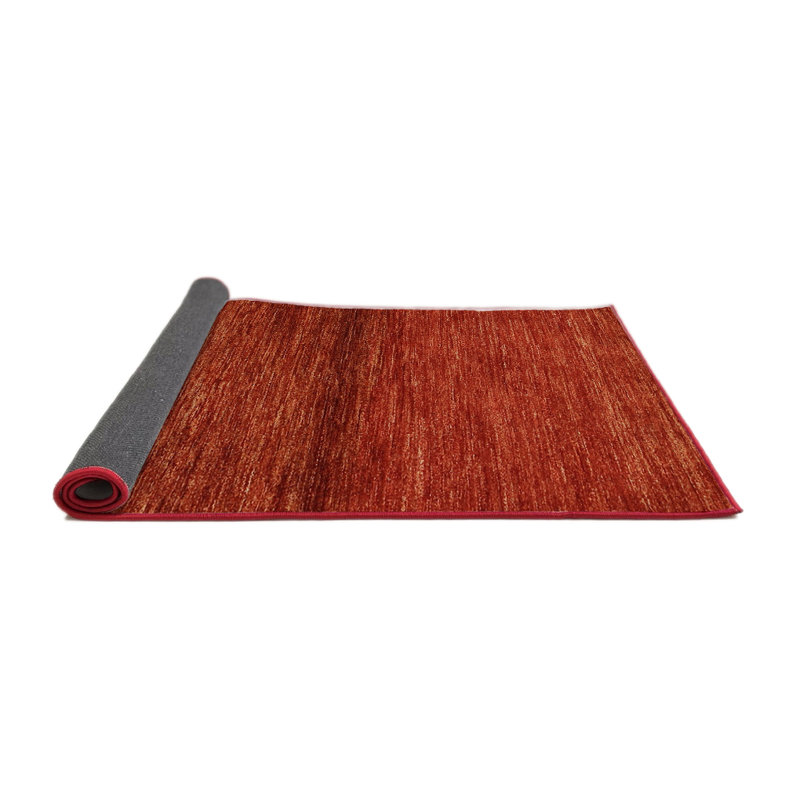 Tapis de zone rouge contemporaine, Carré 8 pi