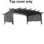 Housse de remplacement pour auvent pour pergola courbée 12 x 9 pi en gris. Le matériau offre une protection, une résistance à l'eau et à la décoloration. Abat-jours rétractables pour une protection solaire personnalisée. Assemblage simple