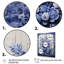 Art mural bleu et blanc Boho Flower Pottery II - Boho Pottery-755008260-755008258