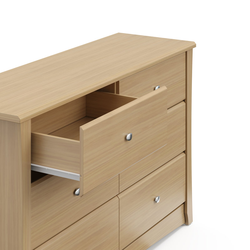 Crescent 6 Drawer Double Dresser, Driftwood