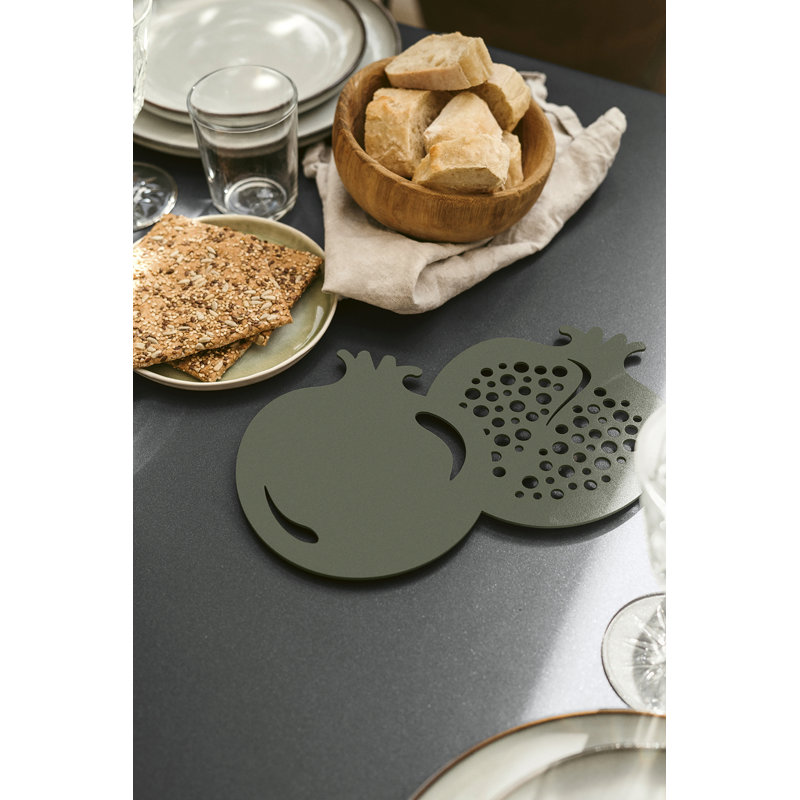 Pomegranate Trivet 10.2" x 6.7", Honey Textured