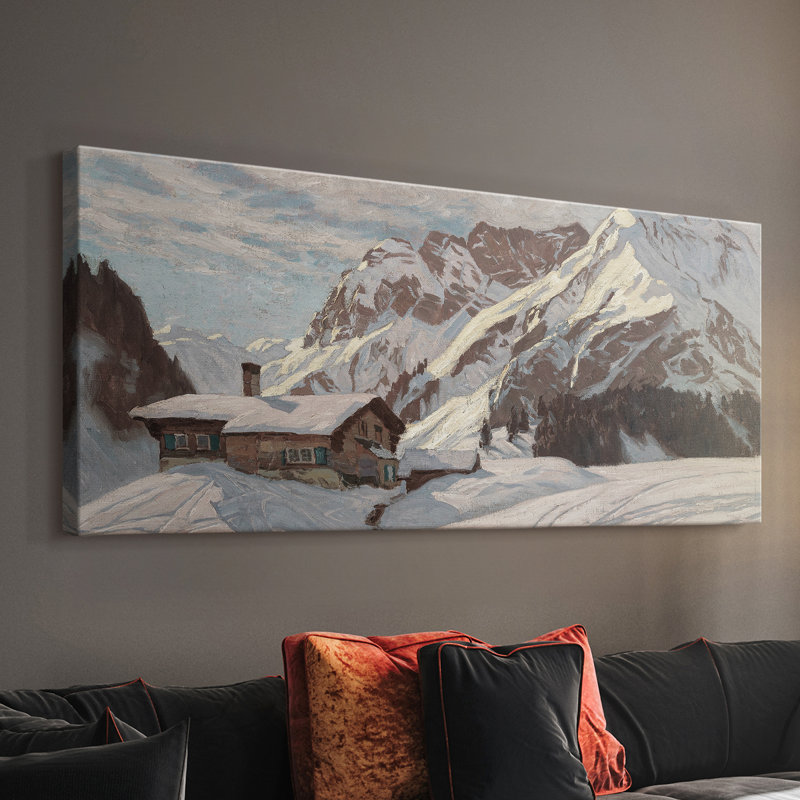 Série paysage - CCXCIV - Toile tendue avec châssis - Prêt à accrocher, H 12 po x l 30 po