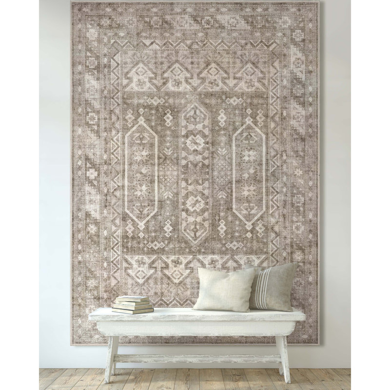 Tapis tissé à plat Kehr, Rectangle 5 pi 3 po x 7 pi 3 po