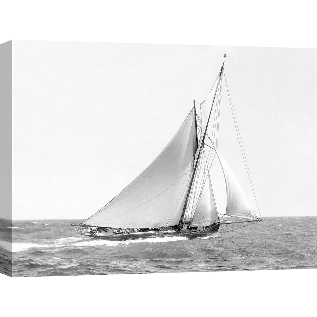 Fotodruck Kutter, der auf dem Meer segelt, 1910