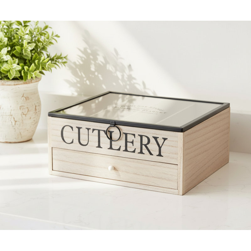 Cutlery Storage Box with Drawer