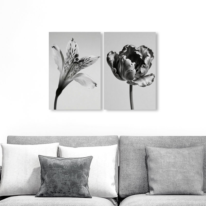 Peeking Flowers Set Set by Oliver Gal, 24" H x 16" W, Gallery Wrapped