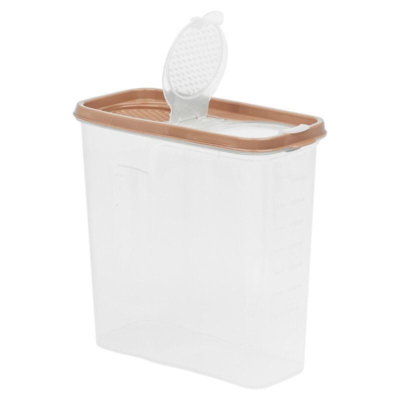 Kacie Food Storage Container, Taupe/White