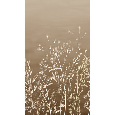 Dandelion Drift Brown Wall Mural