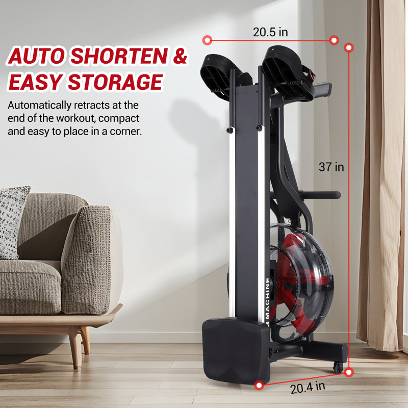 Rameur d'eau, capacité de 380 lb, moniteur numérique, siège ergonomique, support pour tablette, compatible avec une application