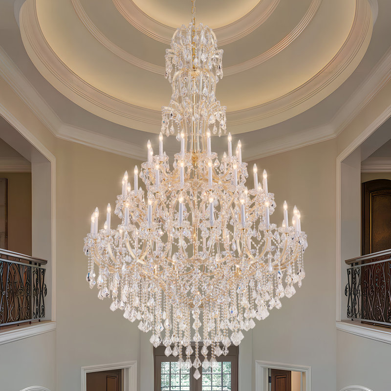 Light Crysrtal Dimmable Tiered Chandelier