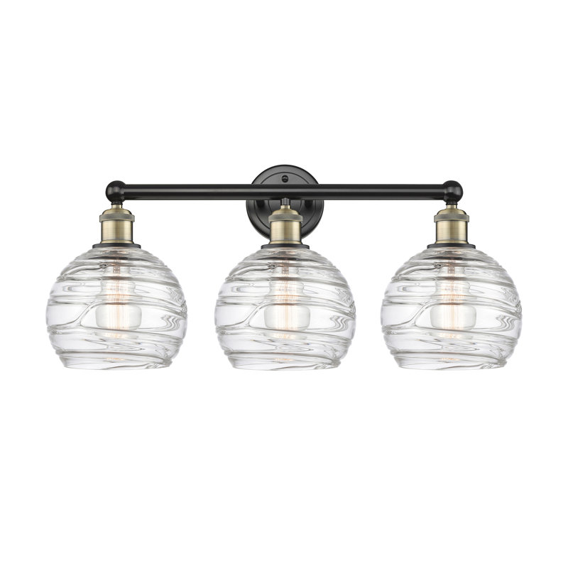 Essex 3 - Light Dimmable Vanity Light, Black Antique Brass, Clear