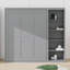 Lit escamotable mural Murphy avec tablettes de rangement-701603007
