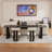 Black Rectangular Solid Wood+Iron desk-109306599