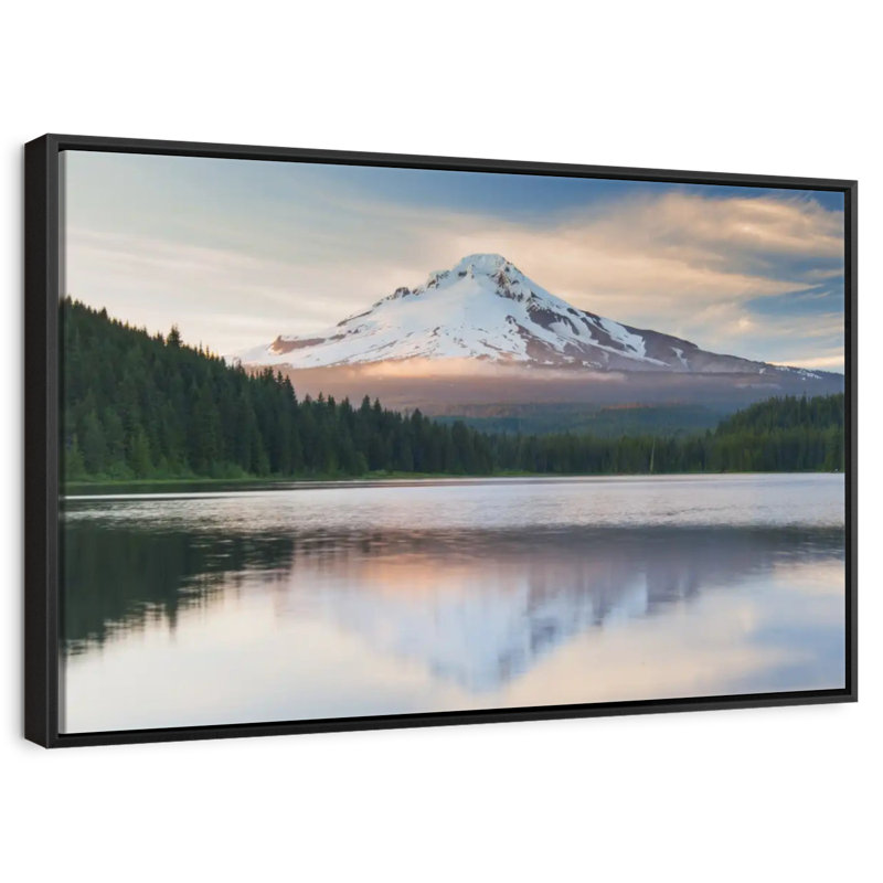 Mount Hood Panorama, Floating Frame Black, 37" X 25"