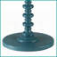 Table basse ronde en bois bleu sarcelle avec piédestal classique, idéale pour le salon-815031900