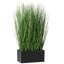 Pot rectangulaire 18 po Faux oignon en gris foncé