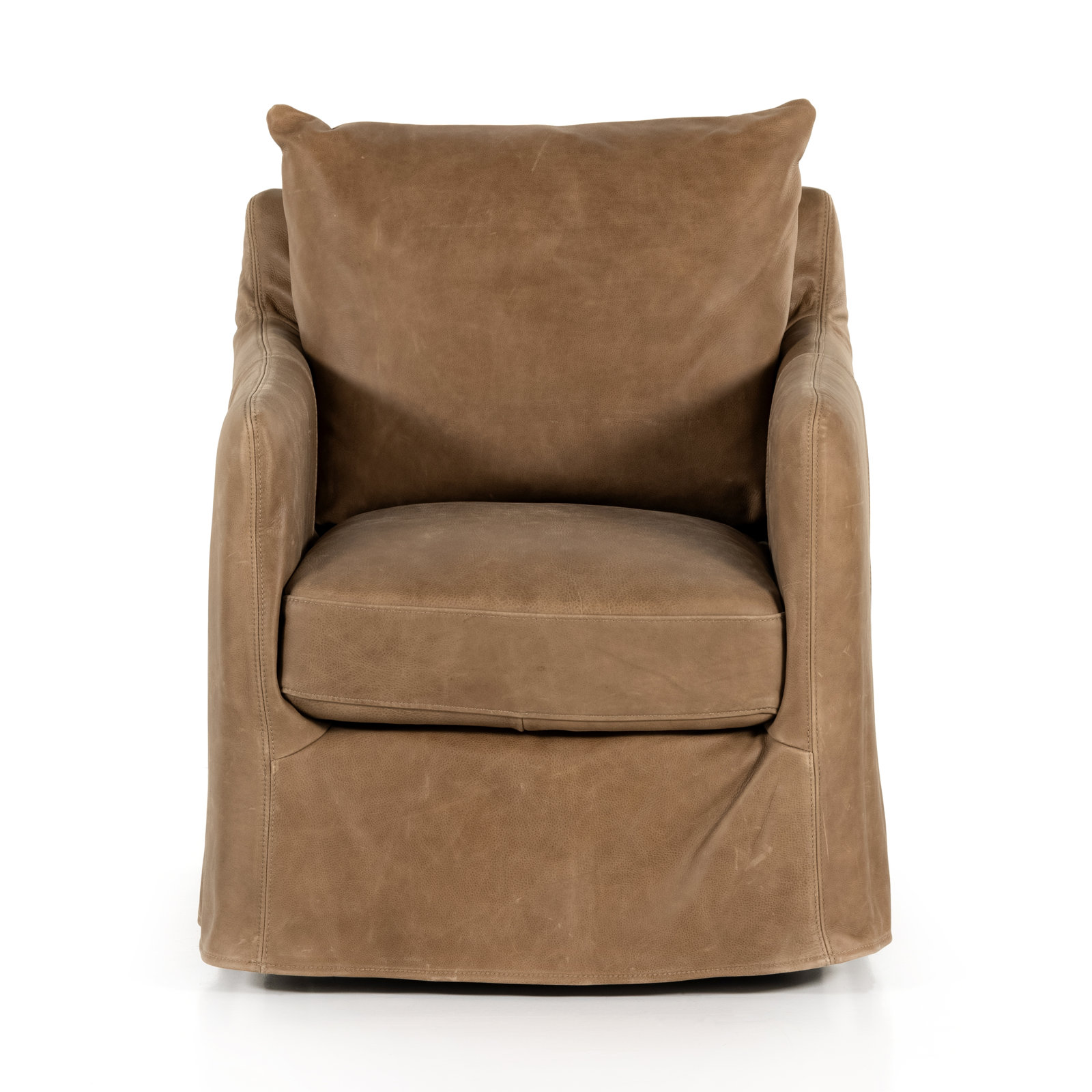 Alistair Upholstered Swivel Armchair, Palermo Drift