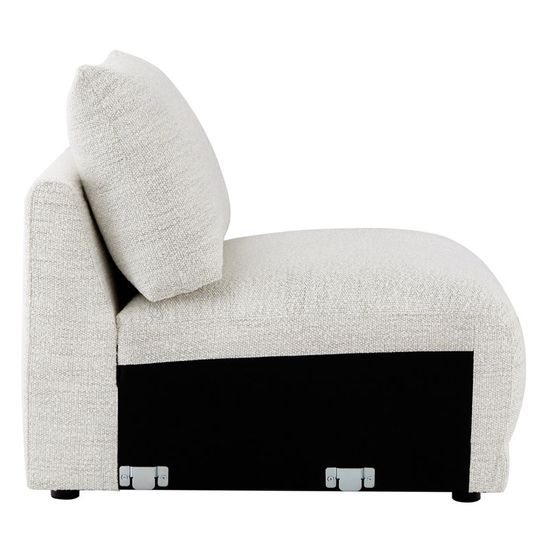 Bodhild 115.7'' Boucle Modular Sectional with Ottoman