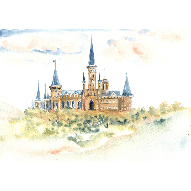 Whimsical Castle 2 - Wrapped Canvas Art Prints, 30cm H x 46cm W