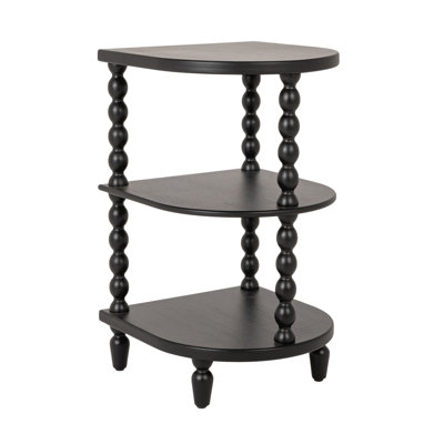 Bobbin Leg Half-Round Wood Accent Table