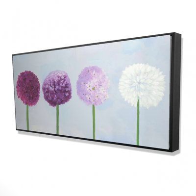 Dahlia pompon - 24"x48" Framed canvas