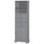 Grande armoire de rangement avec 3 tiroirs et tablettes réglables pour salle de bain, bureau, bureau et intérieur, panneau de fibres à densité moyenne avec finition peinte-937680153