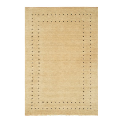 Northome Beige Handmade Wool Area Rug