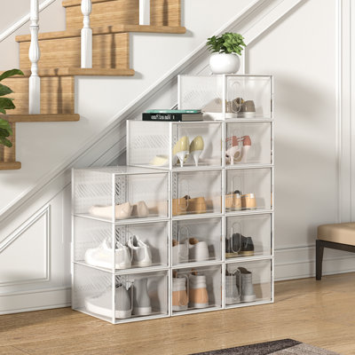 12 Pair Stackable Shoe Storage Box