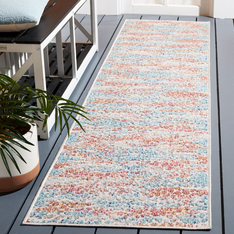 Clerkin Performance Abstract Indoor/Outdoor Area Rug, Runner 2'2" x 9'