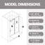 Sliding Shower Door - (56"-60") W X 60" H Single Sliding Frameless With Clear Tempered Glass,Stainless Steel Hardware Inclued.