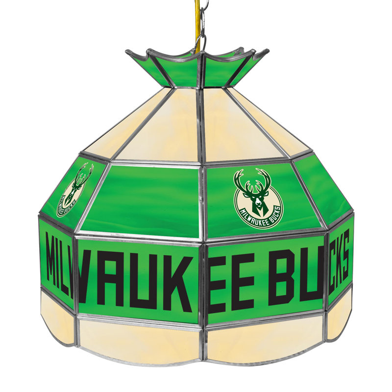1 - Light Pool Table Lights Pendant, Milwaukee Bucks