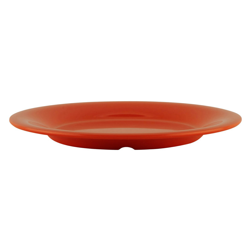  Assiette plate en mélamine 10,5 po, ensemble de 4, Orange