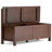 Artisan 47"W Solid Wood Transitional Storage Bench with Lift-Up Lid and Decorative Side Panels-2062155819
