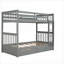 Lit superposé simple au-dessus d'un lit simple en bois de pin sans sommier requis pour chambre d'amis