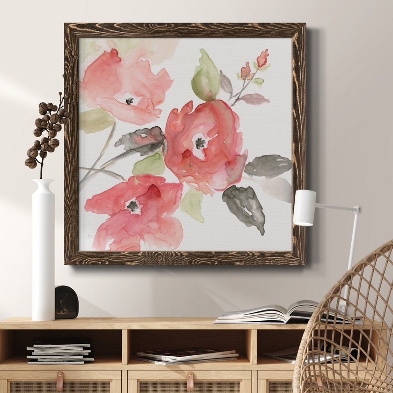 Spectrum NYC - Peinture sur toile encadrée, H 20 po x l 20 po x P 1,5 po, Encadré de bois de noyer