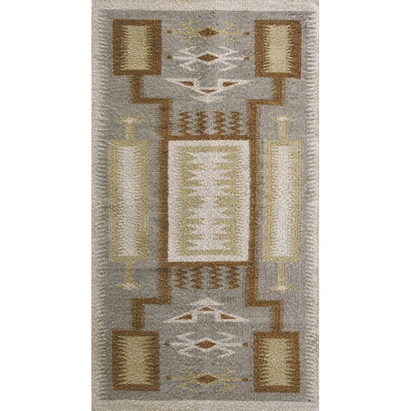 Flatweave Wool Geometric Area Rug