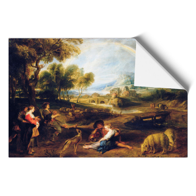 Landscape With A Rainbow by Peter Paul Rubens - No Frame Painting, 30cm H x 42cm W x 0.1cm D