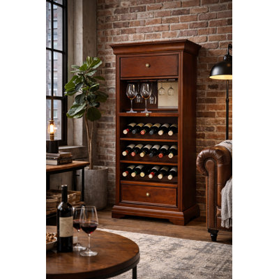 Silvia Bar Cabinet With Rack