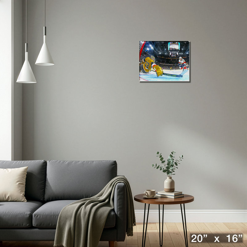 Adin Hill - toile chevaliers dorés 16 x 20 - Save H