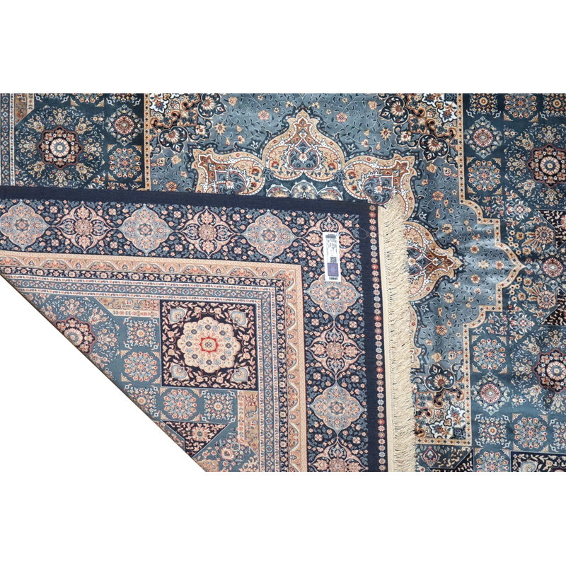 Tapis carré touffeté en soie 8X8 Hereke