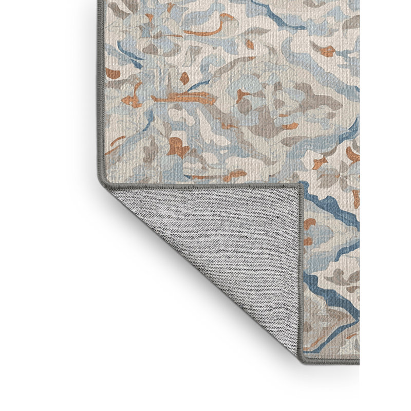 Machine Washable Gray Area Rug, Rectangle 2' x 3'