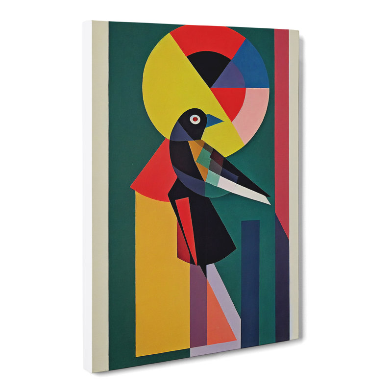 Magpie Bird Abstract Vol.3 - Wrapped Canvas, 50cm H x 35cm W x 3cm D