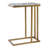 Carbone Modern C-Shape Side Accent Side Table for  with Marble Efect Top - Sofa or Bedside