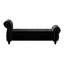 Banc de chambre moderne en velours noir avec compartiment de rangement - 64,5 po